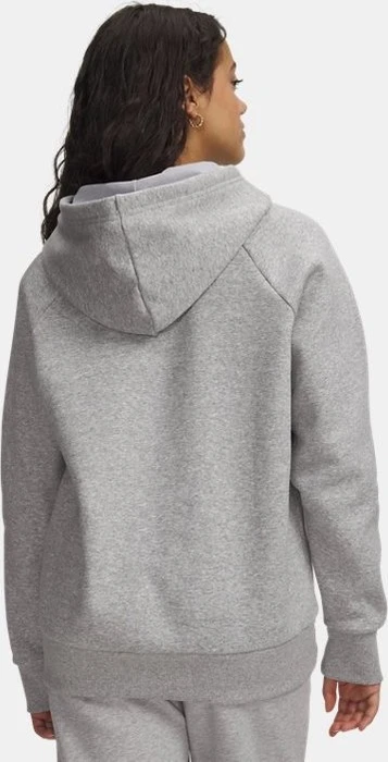 Under Armour Rival+ Fleece Hoodie mod grey light heather/white (Damen)