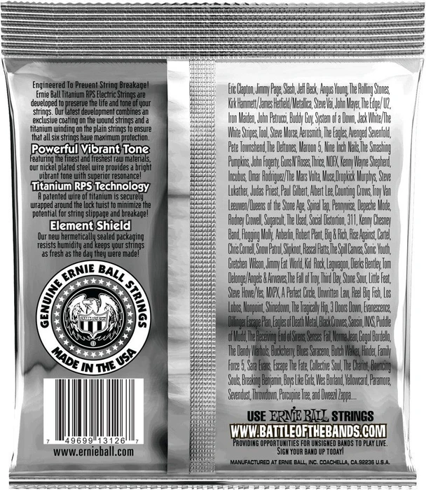 Ernie Ball RPS Coated Titanium Not Even Slinky