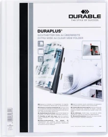 Durable Duraplus Schnellhefter, A4, weiß/transparent