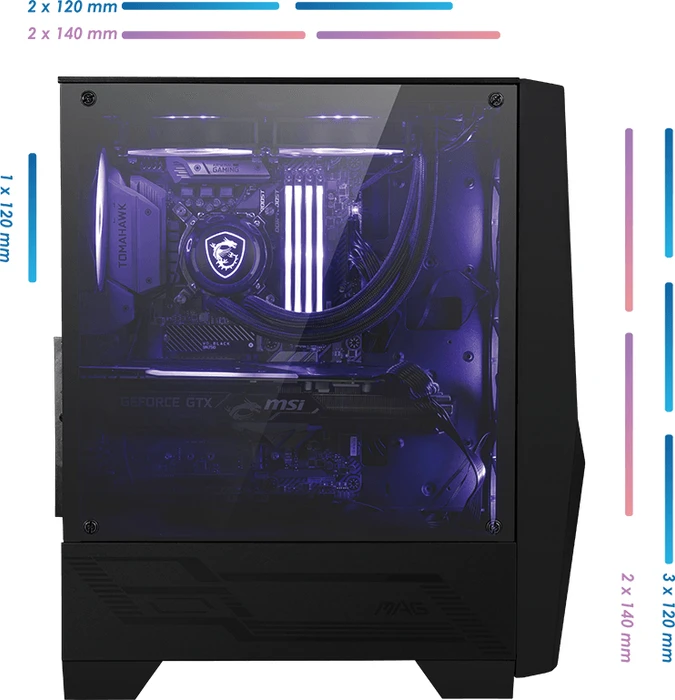 MSI MAG Forge 101M, Glasfenster