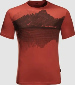 Jack Wolfskin Peak Graphic Funktionsshirt kurzarm mexican pepper (Herren)