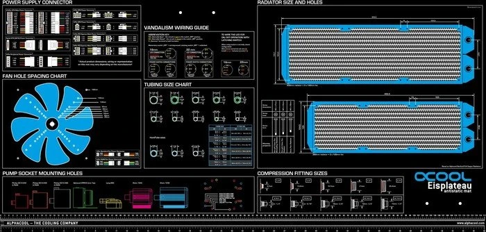 Alphacool Eisplateau Anti-Statik Arbeits- und Montagematte