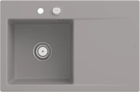 Villeroy & Boch Subway Style 45 Einbau Becken links mit Excenterbetätigung fossil