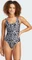 adidas Essentials Animal Print U-Back Badeanzug schwarz/weiß (Damen) Vorschaubild