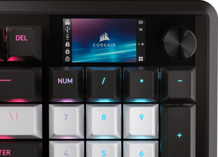 Corsair Vanguard 96, schwarz/weiß, LEDs RGB, MLX Plasma, USB, DE