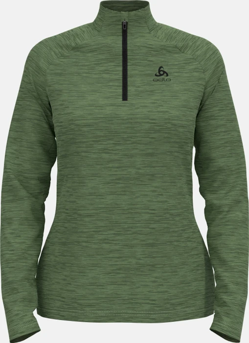 Odlo Essentials Ceramiwarm Mid Layer Funktionsshirt langarm matte green melange (Damen)