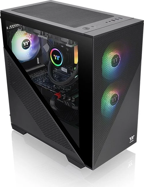 Thermaltake Divider 170 TG ARGB, schwarz, Glasfenster