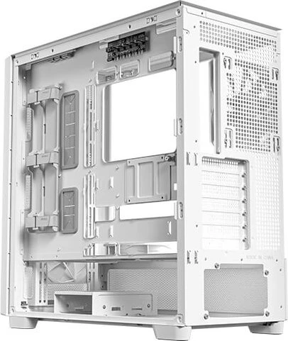Antec Flux, weiß/braun, Glasfenster