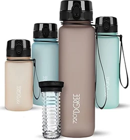 720°DGREE uberBottle softTouch Trinkflasche 1l nougat brown