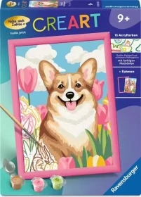 Ravensburger Malen nach Zahlen CreArt Corgi im Blütenmeer