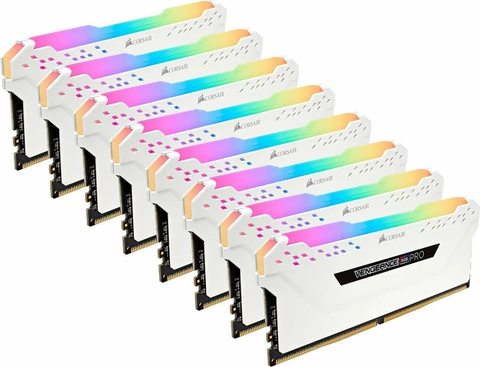 Corsair Vengeance RGB PRO weiß UDIMM 256GB Kit, DDR4-3200, CL16-20-20-38