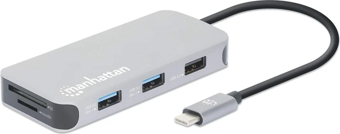 Manhattan 8-in-1 Docking Station, USB-C 3.0 [Stecker]