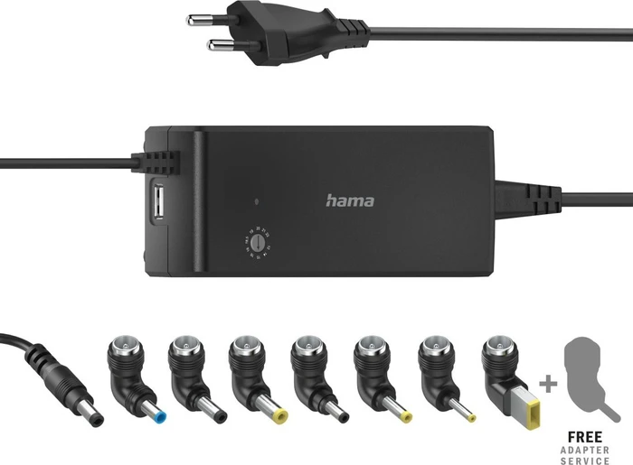 Hama Universal Notebook-Netzteil 12-22V, Hohlstecker mit Wechseladapter, 90W