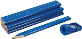 Silverline Zimmermannsbleistift graphit, blau, Anspitzer, 13er-Pack