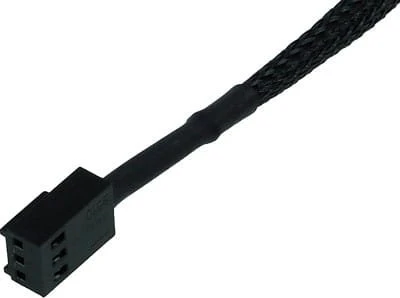 Phobya 3-Pin auf 3x 3-Pin Verteiler, sleeved, 60cm, schwarz