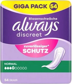 Always Discreet Normal Hygieneeinlage, 54 Stück