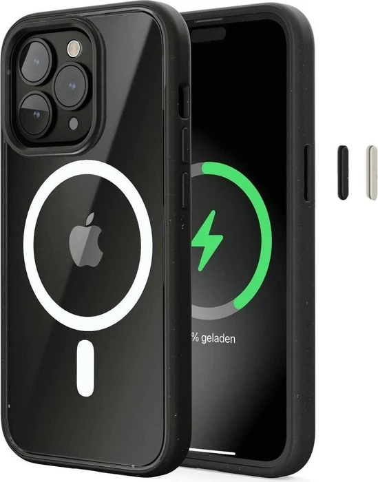 Woodcessories Clear Case MagSafe für Apple iPhone 14 Pro schwarz/klar