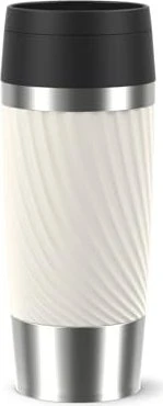 Emsa Travel Mug Classic Twist Isolierbecher 360ml cremeweiß