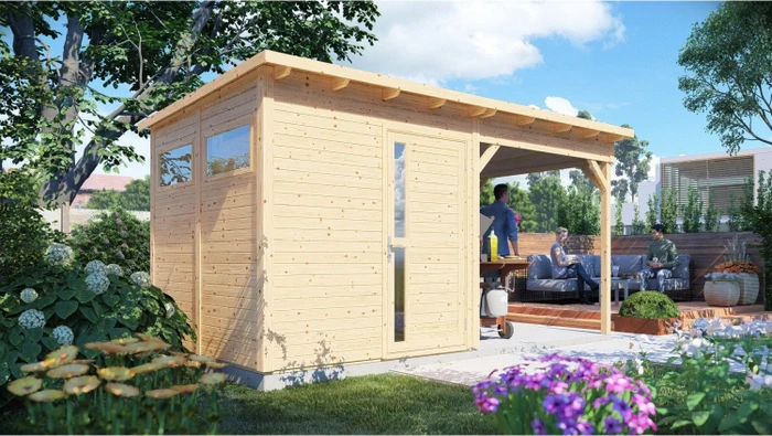 Bertilo Pentus 2 Gartenhaus Lounge 449x234cm