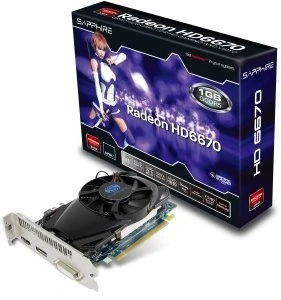 Sapphire Radeon HD 6670 Sapphire-Design, 1GB GDDR5, DVI, HDMI, DP, lite retail