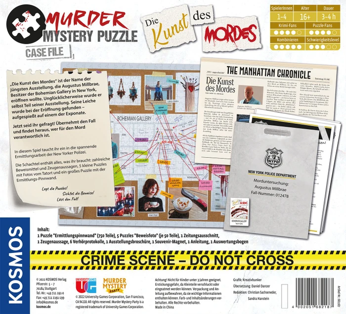 Kosmos Murder Mystery Puzzle - Die Kunst des Mordes