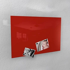 Colours Manufaktur Glas-Magnettafel, Glasboard, verkehrsrot, 60x40cm