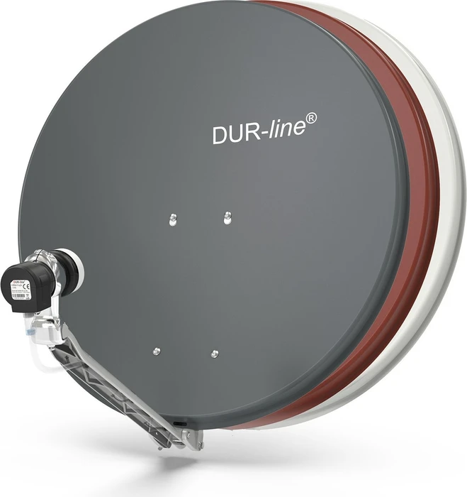 Dura-Sat Dur-line Select 75 G + Ultra Single LNB - 1 Teilnehmer Set, rot