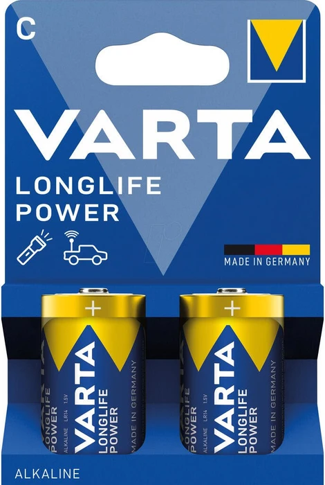 Varta Longlife Power Baby C, 2er-Pack