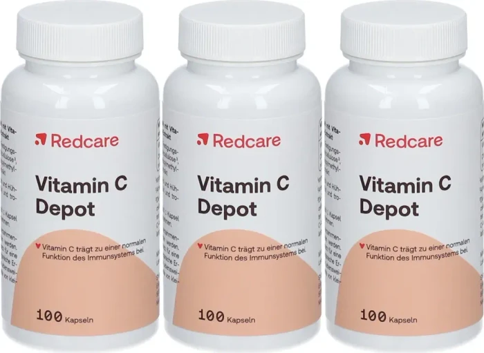 Redcare Vitamin C Depot Kapseln, 300 Stück (3x 100 Stück)