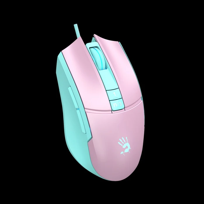 A4Tech Bloody L65 MAX RGB Gaming Mouse, Sky Pink, USB