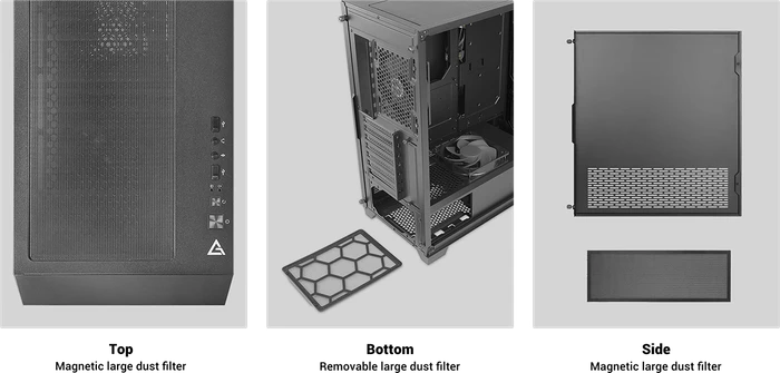 Antec Dark League Dark Fleet DF800 Flux, Glasfenster