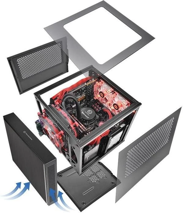 Thermaltake Suppressor F1, Acrylfenster, Mini-ITX
