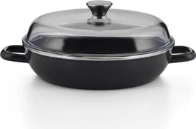 Riess Schmorpfanne mit Glasdeckel 24cm 1.5l dark grey