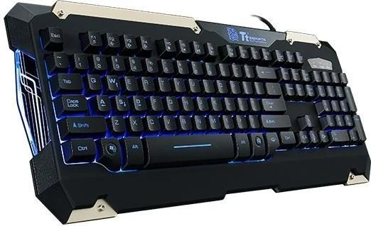 Tt esports Commander Gaming Gear Combo, LEDs blau, USB, DE