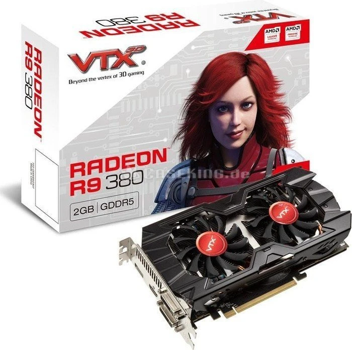 VTX3D Radeon R9 380, 2GB GDDR5, 2x DVI, HDMI, DP
