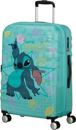 American Tourister Wavebreaker Disney Spinner 67cm Stitch Flower