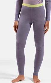 Odlo Natural Performance Wool 150 Base Layer Hose lang gray ridge melange/shadow lime (Damen)