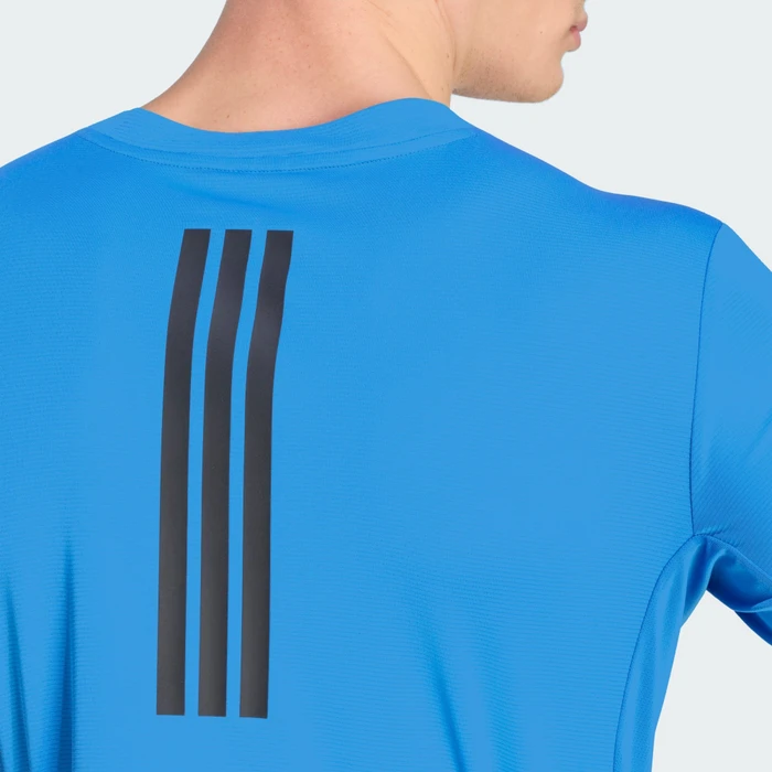 adidas D4T Primelift 3-Streifen Funktionsshirt kurzarm ray blue (Herren)