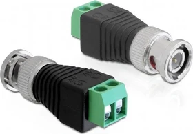 DeLOCK BNC [Stecker] auf 2-Pin-Terminalblock Adapter (65323)