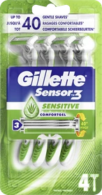 Gillette Sensor3 Sensitive Einwegrasierer, 4 Stück