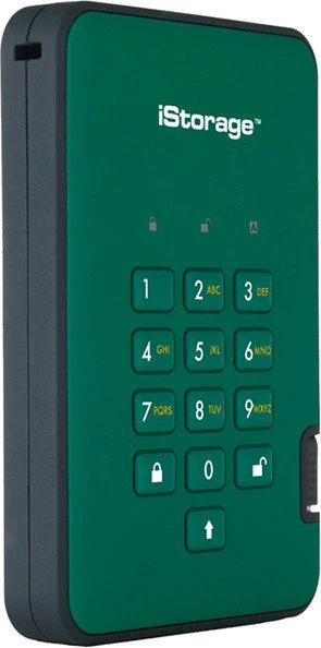 iStorage diskAshur2 256bit, grün, 2TB, USB-A 3.0