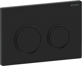 Geberit Omega20 Betätigungsplatte schwarz matt/schwarz/schwarz matt