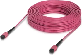 Ubiquiti UniFi MPO-12 Typ B female 100G Patchkabel, OM4, 1x MPO Stecker/1x MPO Stecker, 30m, rosa