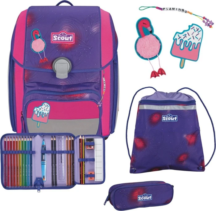 Scout Genius DIN Summer Schultaschen-Set, 4-tlg.
