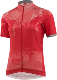 Löffler Birdy Hotbond RF Full-Zip Trikot kurzarm poppy red (Damen)