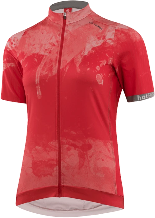Löffler Birdy Hotbond RF Full-Zip Trikot kurzarm poppy red (Damen)