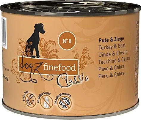 Dogz finefood No. 8 Pute & Ziege, 200g