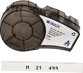Brady Nylongewebe Beschriftungsband, 9.5mm, schwarz/weiß