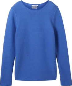 Tom Tailor Rundhalsausschnitt Strickpullover preppy jean blue (Damen)