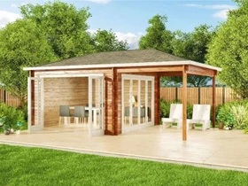 Alpholz Gartenhaus Sunshine 598x370cm natur